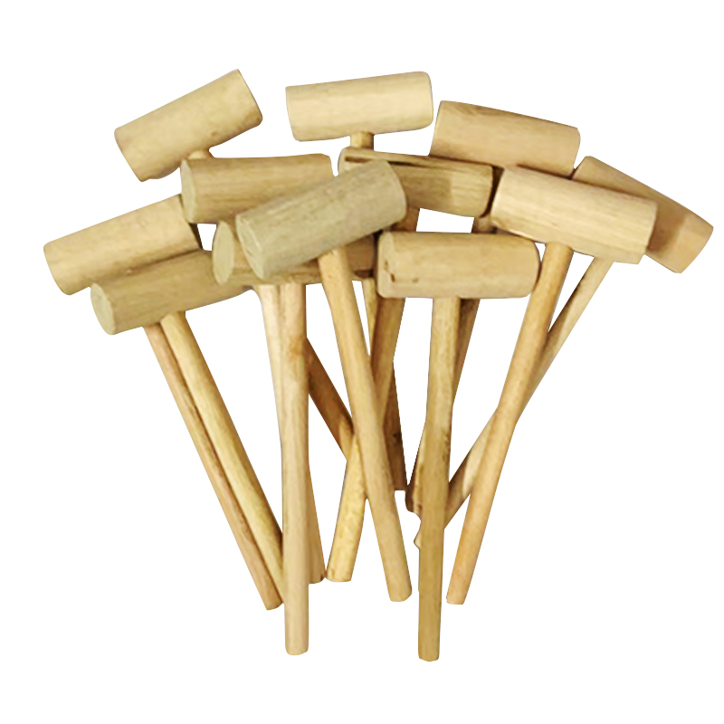 Wooden Mallet Carving - Mini Wooden Hammer Kids Balls Toy