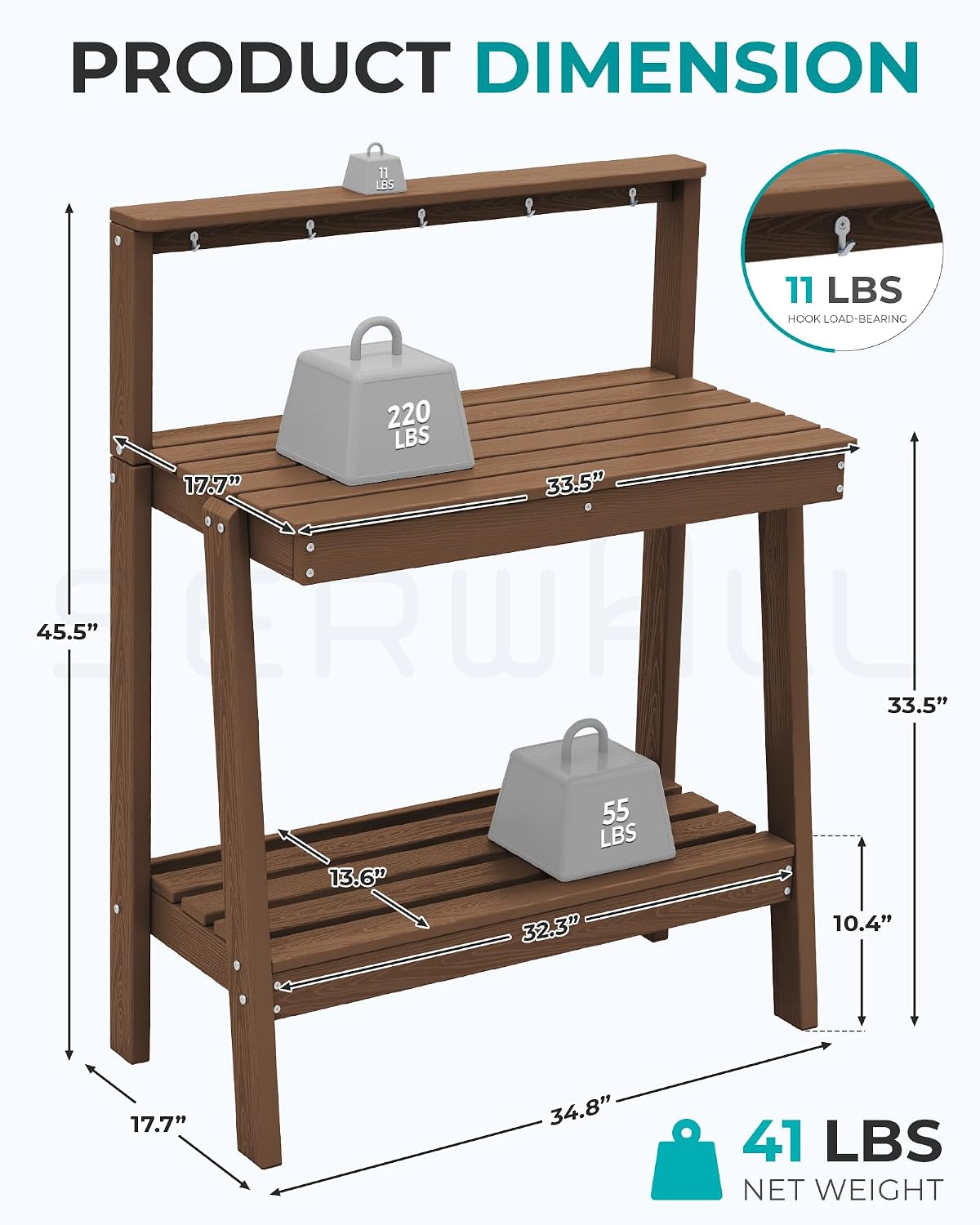 Outdoor Potting Bench Table, T - Woodworking Work Table 评论和价格