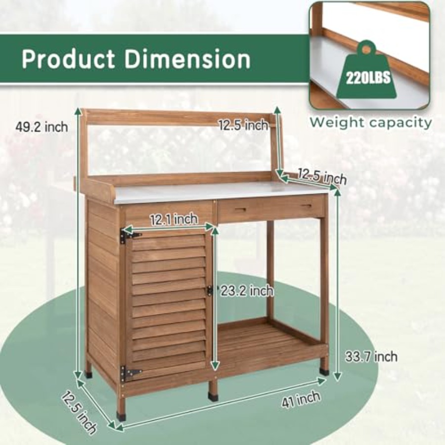 Potting Bench Table Work Bench - Woodworking Work Table 评论和价格