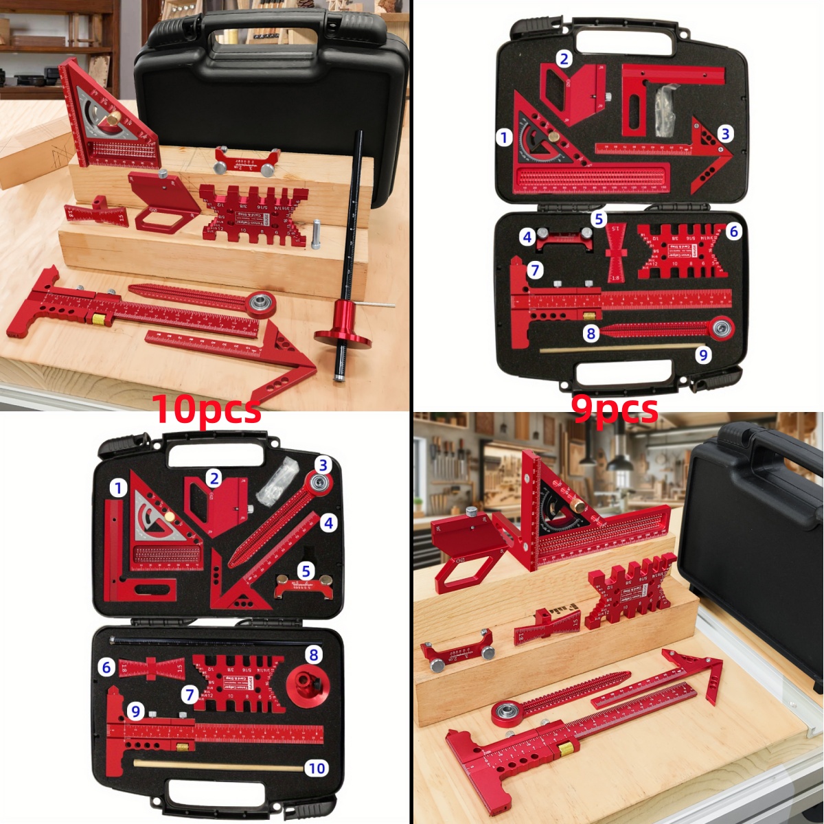 9pcs/10pcs Woodworking Measuri - Woodworking Free Plans 评论和价格