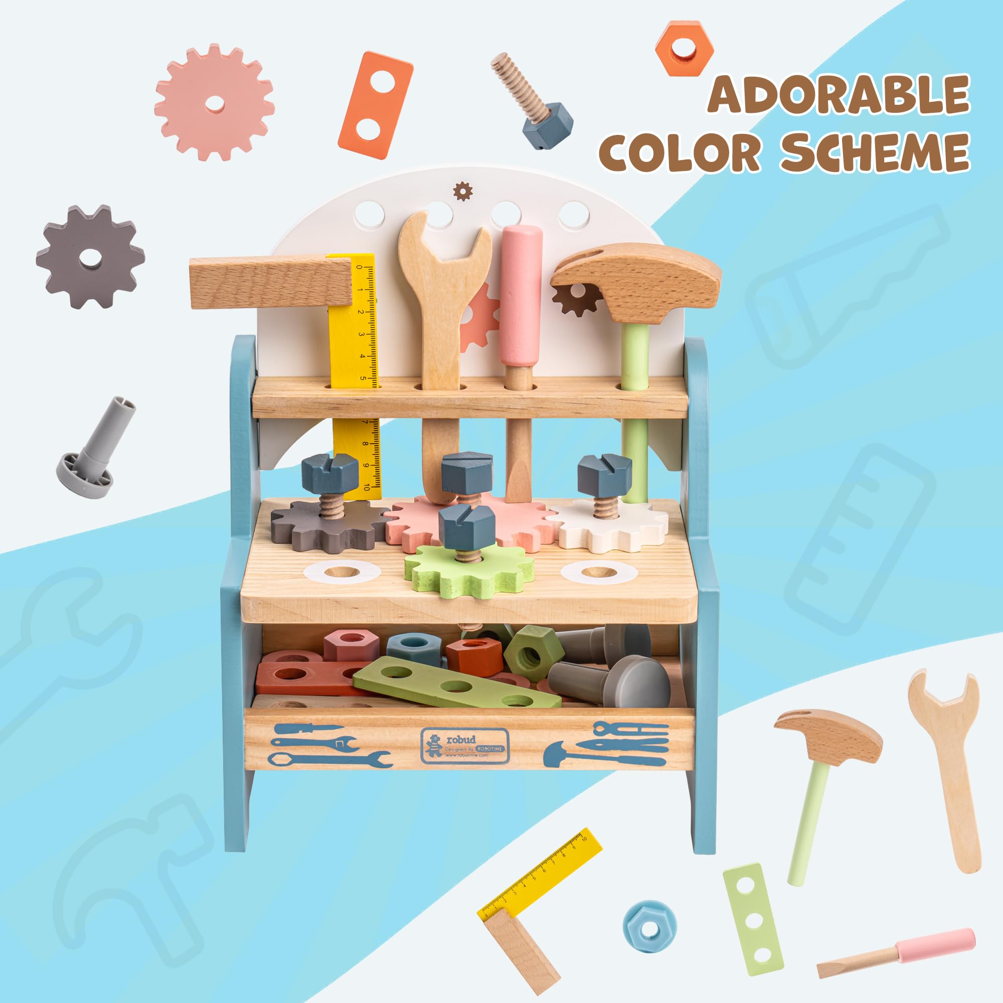 ROBUD Mini Wooden Play Tool Wo - Woodworking Plan 评论和价格