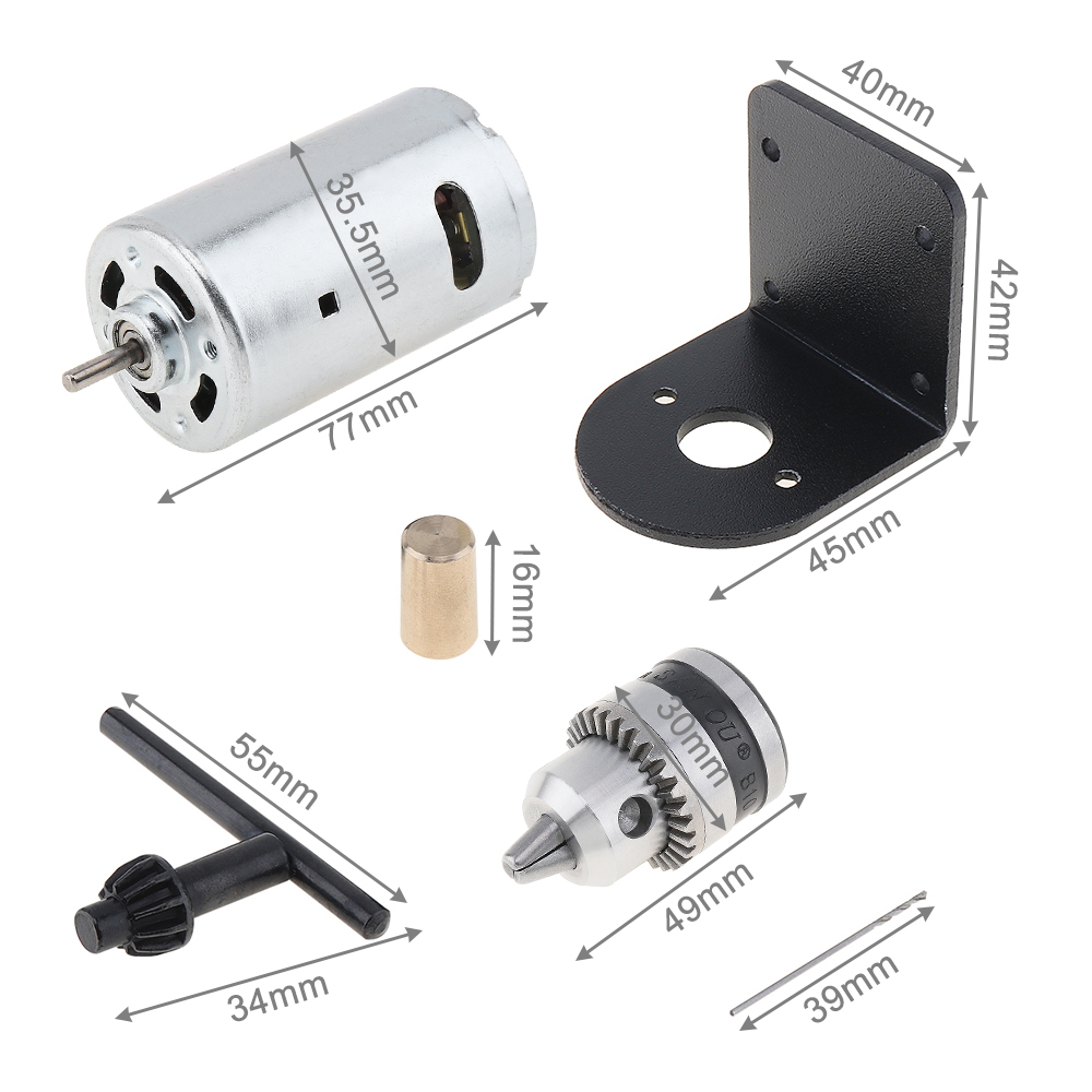 12-24V Hand Drill 555/775 DIY  - Woodworking Lathe Chuck 评论和价格